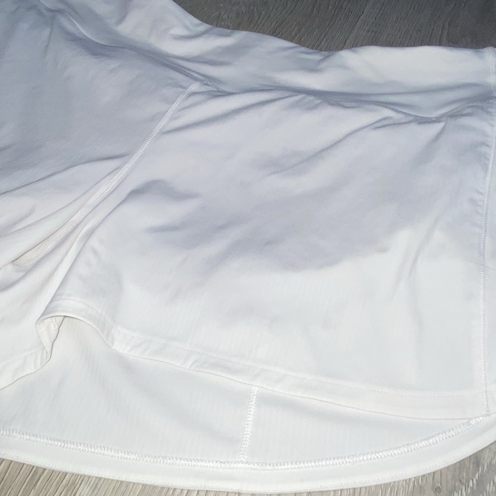 LULULEMON Womens Speed Up Lined Stretch Running Pocket Shorts White Sz‎ 14 - Picture 3 of 11